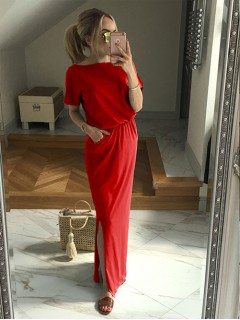 Sukienka Atena Maxi Czerwona  